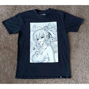 Dr.Stone Kohaku Beauty Science T-Shirt Men's Large Black Short Sleeve